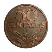 Km#596 50 Escudos 1970 MBC Portugal Europa
