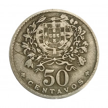 Km#577 50 Centavos 1945 MBC Portugal Europa
