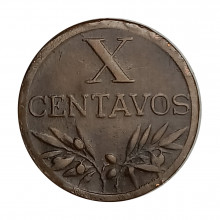 Km#583 10 Centavos 1947 MBC Portugal Europa