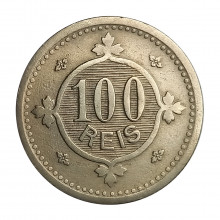 Km#546 100 Réis 1900 MBC+ Portugal Europa