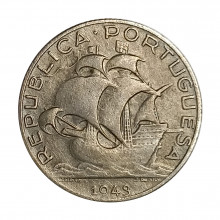 Km#580 2,50 Escudos 1943 MBC+ Portugal Europa