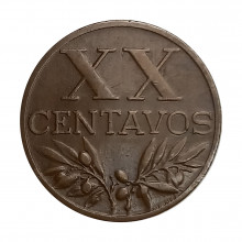 Km#584 20 Centavos 1960 MBC+ Portugal Europa