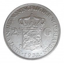 Km#165 2½ Gulden 1932 MBC+ Holanda Europa