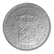 Km#161 1 Gulden 1929 MBC+ Holanda Europa