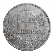 Km#492 1 Korona  1912 MBC+ Hungria Europa