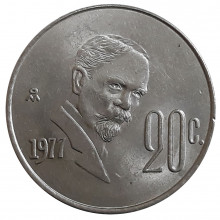 Km#442 20 Centavos 1977 SOB México América