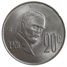 Km#442 20 Centavos  1976 MBC+ México América