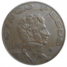Km#472 5 Pesos 1976 MBC México América