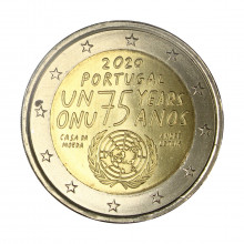 Km#910 2 Euro 2020 FC Portugal Europa 75 Anos das Nações Unidas