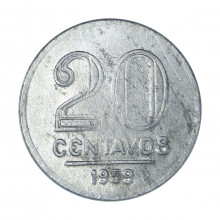 V-266 20 Centavos 1959 MBC+ C/ Leve Mancha