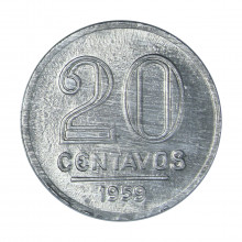 V-266 20 Centavos 1959 SOB/FC