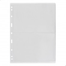 Kit 10 Folhas para Cédulas 28x21 Acetato 2 Espaços