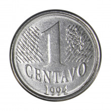 Moeda V-438 1 Centavo 1994 MBC+ Aço Inoxidável Ø20mm 3gr.