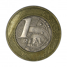 Moeda V-571 1 Real 1998 MBC Bimetálico Ø27mm 7,8gr.