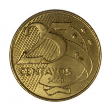 25 Centavos 2000 SOB Com Mancha