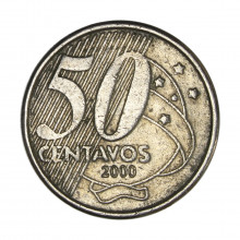 Moeda V-546 50 Centavos 2000 MBC+ Cupro Níquel Ø23mm 9,25gr.*