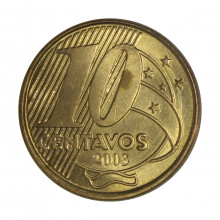 10 Centavos 2003 SOB Com Mancha