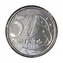 Moeda V-564 50 Centavos 2019  FC   Aço Inoxidável  Ø23mm 7,8gr.