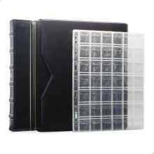 Álbum de Luxo Preto 10 Folhas para 420 Moedas 3BZN P