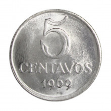 V-294 5 Centavos 1969 FC