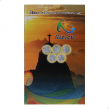 Álbum para moedas das Olimpiadas Rio 2016 Laranja Compacto