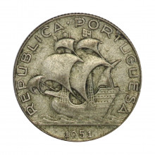 Km#580 2,50 Escudos 1951 MBC+ Portugal Europa