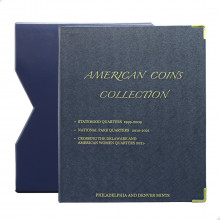 Álbum de Luxo American Coins Série Quarter Dollar Collection