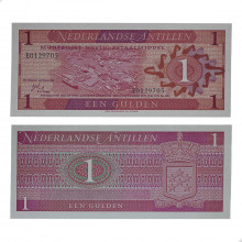 P#20a 1 Gulden 1970 FE Antilhas Holandesas América