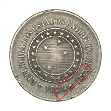 V-036 100 Réis 1889 MBC Cunho Trincado