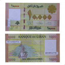 P#92c 10 000 Livres 2021 FE Líbano Ásia