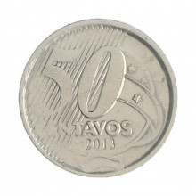 50 Centavos 2013 MBC Batida Fraca "Anverso e Reverso"