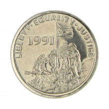 Km#44 5 Cents 1997 SOB/FC Eritreia África Aço com revestimento níquel 18.9(mm) 2.7(gr)