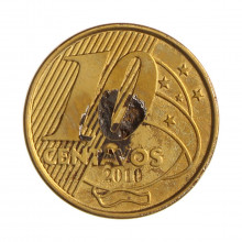 10 Centavos 2010 UTG Borda Lisa