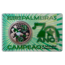 Medalha 70 Anos do Mundial do Palmeiras 1951 Cupro-Níquel