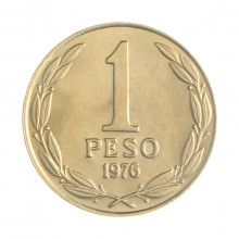 Km#208 1 Peso  1976 So MBC+ Chile  América  Cupro-Níquel  24(mm) 5(gr)