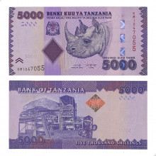 P#43c 5000 Shillings 2020 FE Tanzania África