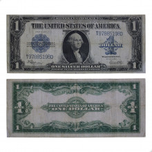 P#342 1 Dollar 1923 F BC/MBC Estados Unidos América Carimbo Azul