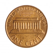 Km#201 1 Cent 1982 MBC+ Estados Unidos  América  Lincoln Memorial  Bronze 19(mm) 3.11(gr)