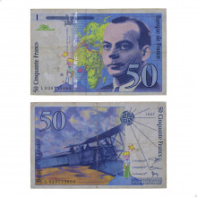 P#157Ad 50 Francs 1997 BC/MBC França Europa Pequeno Príncipe