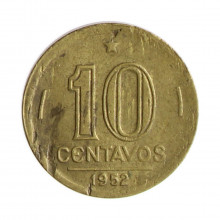V-202 10 Centavos 1952 BC/MBC