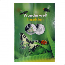 Álbum de Moedas Alemãs 5 Euros Coleção "Wunderwelt Insekten" Reino dos Insetos 9 Moedas