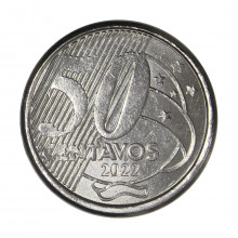 Moeda V-567 50 Centavos 2022 FC Aço Inoxidável Ø23mm 7,8gr.