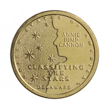 Moeda Km#706 1 Dollar 2019 D FC USA Inovação Delaware Cobre Revestido de Latão Manganês Ø26,49mm 8,1g