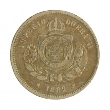 Moeda V-012A 100 Réis 1882 BC/MBC  Cupro Níquel Ø27mm 10gr.