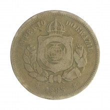Moeda V-013 100 Réis 1883 MBC Cupro Níquel Ø27mm 10gr.