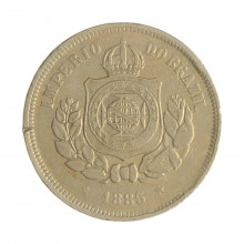 Moeda V-015 100 Réis 1885 MBC  Cupro Níquel Ø27mm 10gr.
