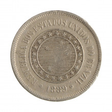 Moeda V-036 100 Réis 1889 MBC+ Cupro Níquel Ø27mm 10gr.