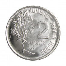Moeda V-330 2 Centavos 1976 FC FAO Aço Inoxidável Ø19mm 2,2gr.*
