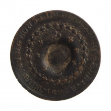 Moeda C-607 40 Réis 1826 R BC C/ Carimbo Não Identificado Cobre Ø35mm 14,34gr.