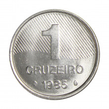 Moeda V-348 1 Cruzeiro 1985  FC  FAO Aço Inoxidável  Ø20mm 2,8gr.